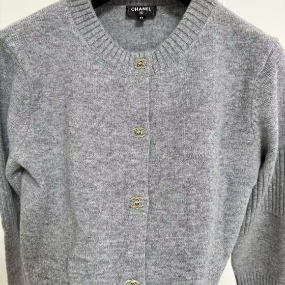 Chanel gray Cardigan Size 38 - Picture 6 of 10